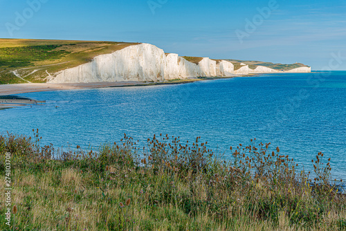 White cliffs (Seven Sisters) East Sussex, English Coastline