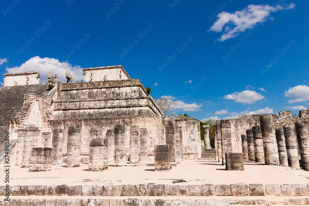 Mexico Chichen Itza Maya Ruins - The El Castillo pyramid. Uxmal, Yucatan, Mexico