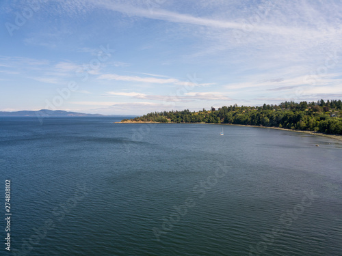 Outcrop of land in the ocean