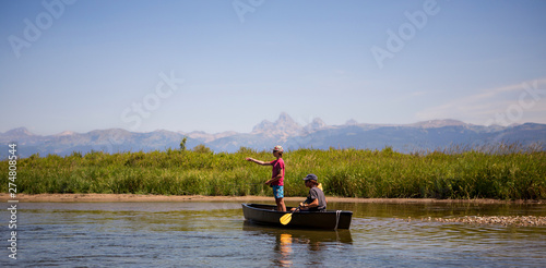 Fishing by the Tetons