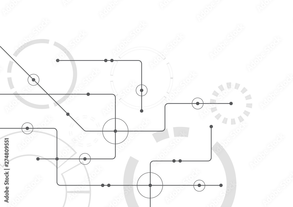 Obraz premium Abstract geometric connect lines and dots.Simple technology graphic background.Illustration Vector design Network and Connection concept.