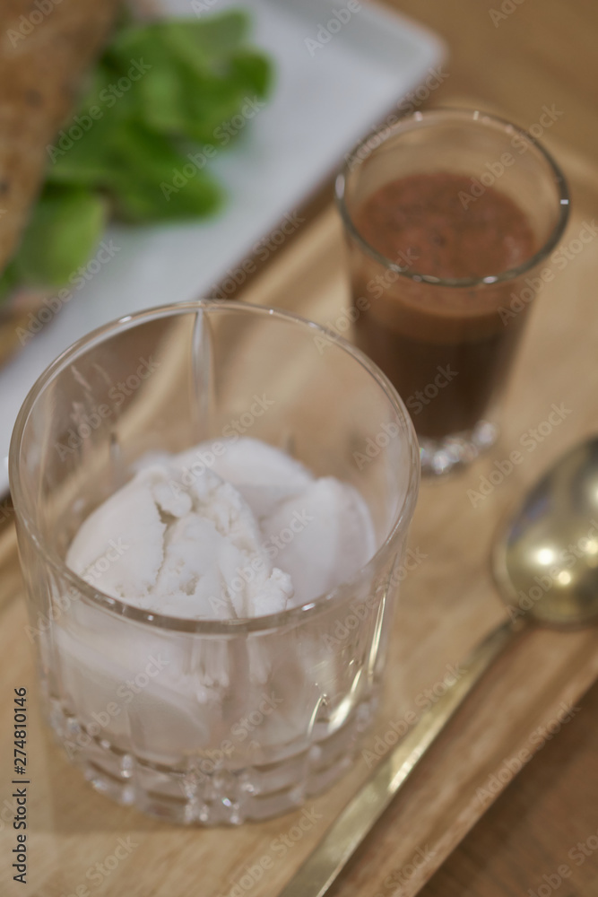 Affogato with expresso and vanilla ice cream Affogato with expresso and vanilla ice cream