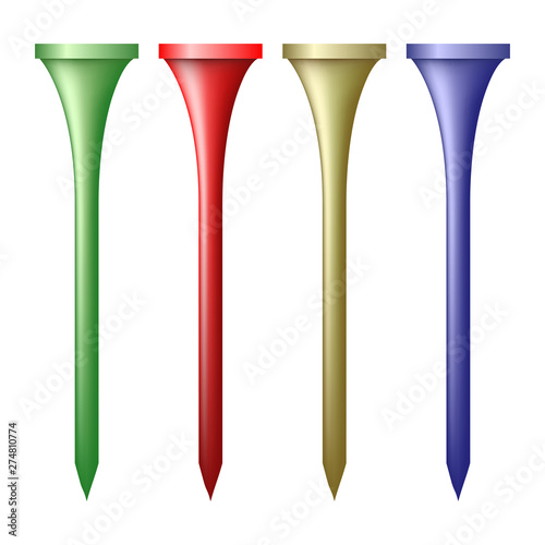 golf tees tee vector graphic icon illustration