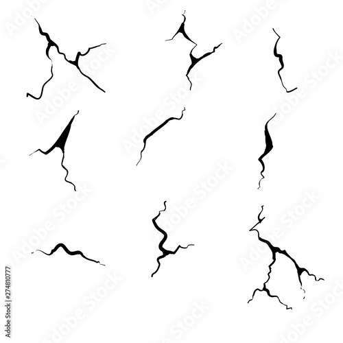 hand drawn cracked glass,wall,egg,ground in cartoon doodle style vector illustration