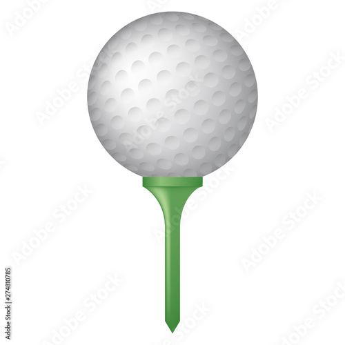 golf ball on tee vector graphic illustration icon