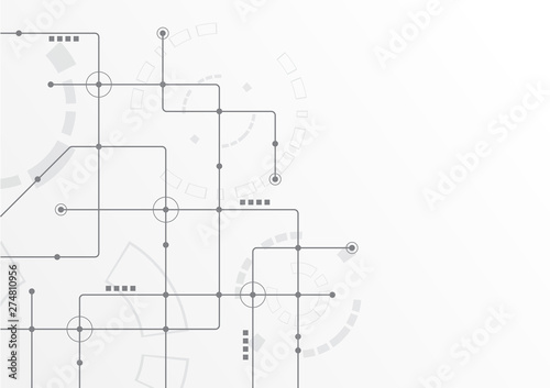 Abstract geometric connect lines and dots.Simple technology graphic background.Illustration Vector design Network and Connection concept.