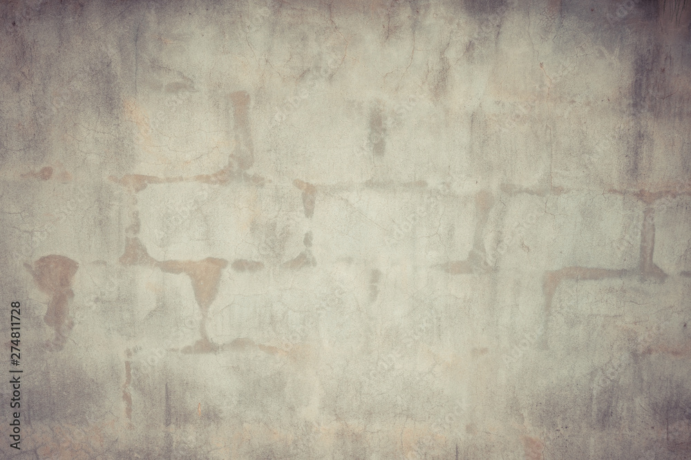 Obraz premium Vintage of stone wall and gray cement floor