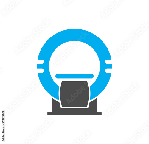 Body scan related icon on background for graphic and web design. Simple illustration. Internet concept symbol for website button or mobile app.
