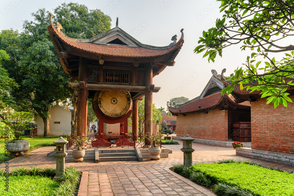 Drum house at the Temple of Literature in Hanoi, Vietnam Drum house at the Temple of Literature in Hanoi, Vietnam