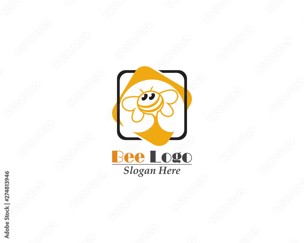 Bee Logo icon Template vector design Bee Logo icon Template vector design