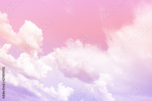 Cloud and sky with a pastel colored. Nature abstract background