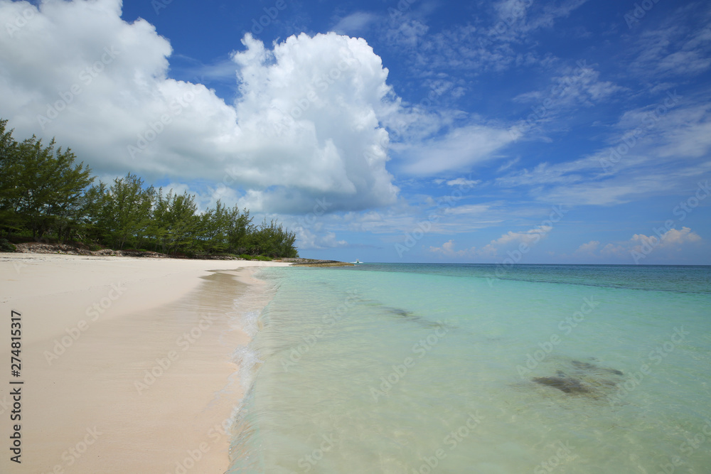 A beautiful Tay Bay Beach at the island of Eleuthera, Bahamas