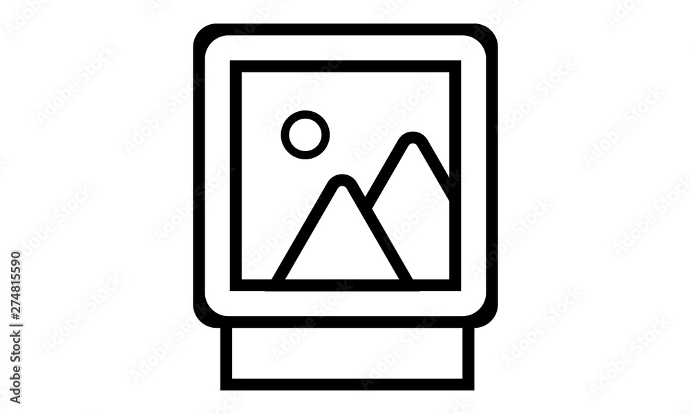 Billboard line icon for advertising and promotions Billboard line icon for advertising and promotions