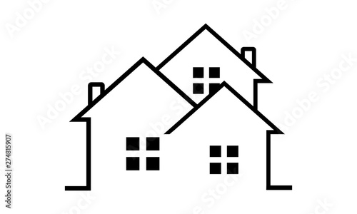 Home icon for real estate and housing concepts