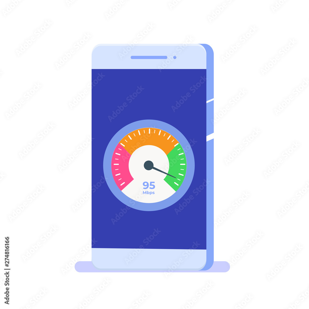 Internet download Speed test concept. Vector illustration Internet download Speed test concept. Vector illustration