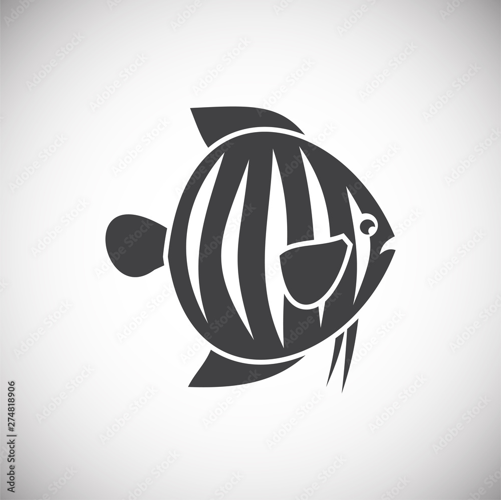 Fish related icon on background for graphic and web design. Simple illustration. Internet concept symbol for website button or mobile app. Fish related icon on background for graphic and web design. Simple illustration. Internet concept symbol for website button or mobile app.