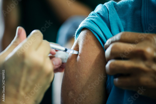 Patients are vaccinated from medical personnel  the concept of prevention