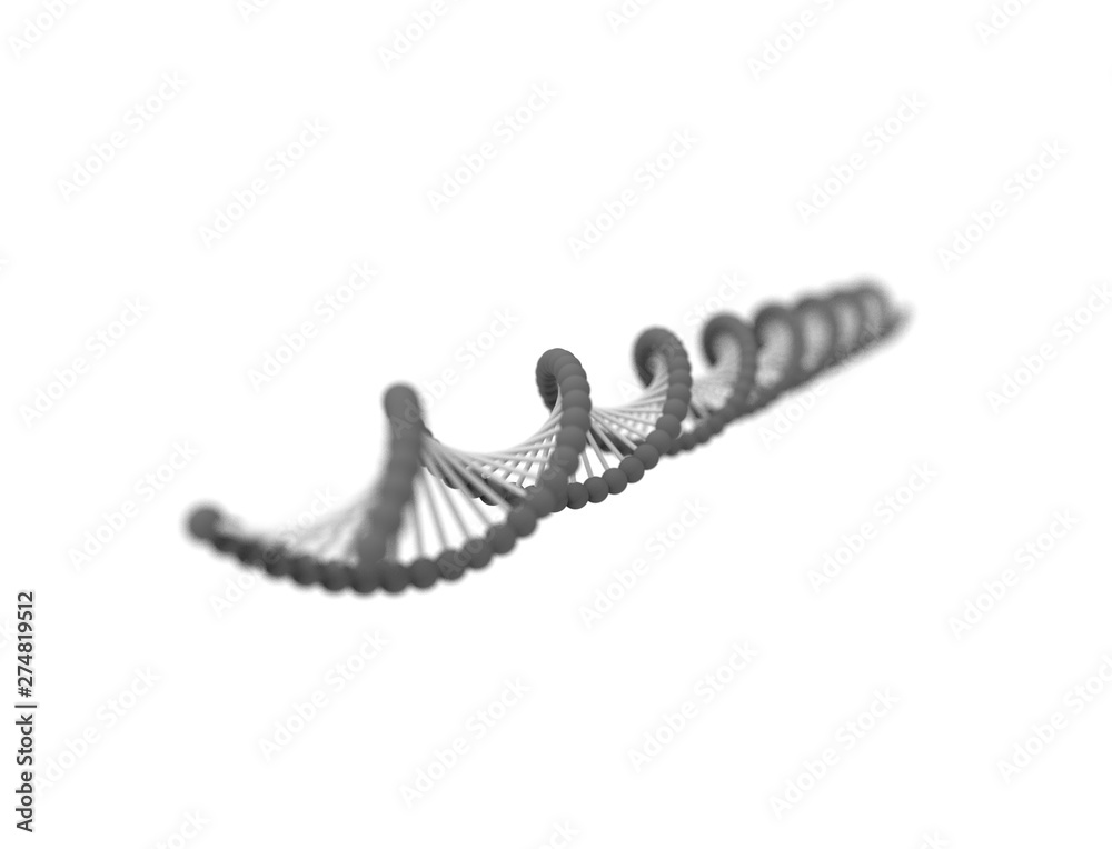Obraz premium 3d rendering of DNA string isolated in white background