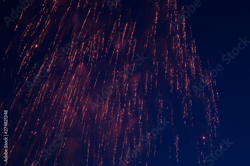 Fireworks, salute on the dark sky