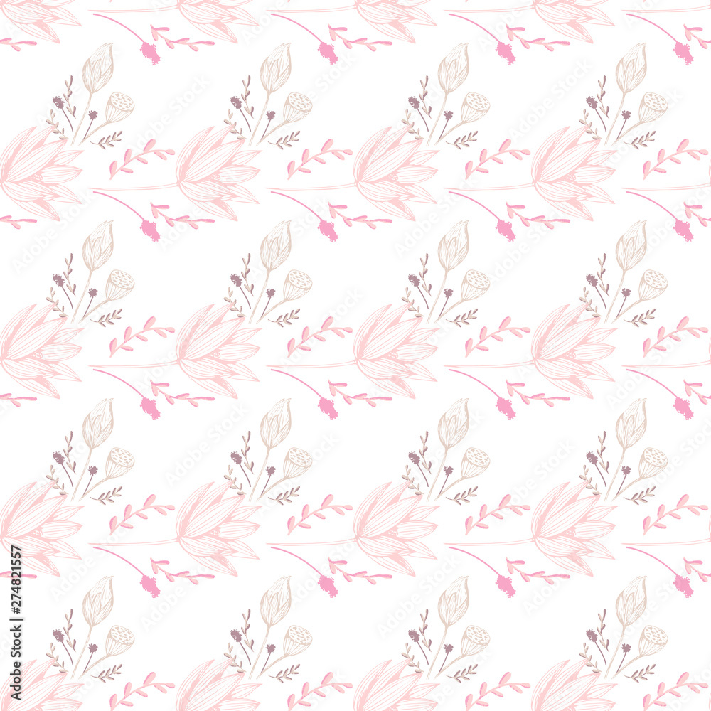 Beautiful chinese pattern with black lotus flowers pattern on white background for celebration design. Natural vector illustration. Seamless floral pattern. Beautiful chinese pattern with black lotus flowers pattern on white background for celebration design. Natural vector illustration. Seamless floral pattern.