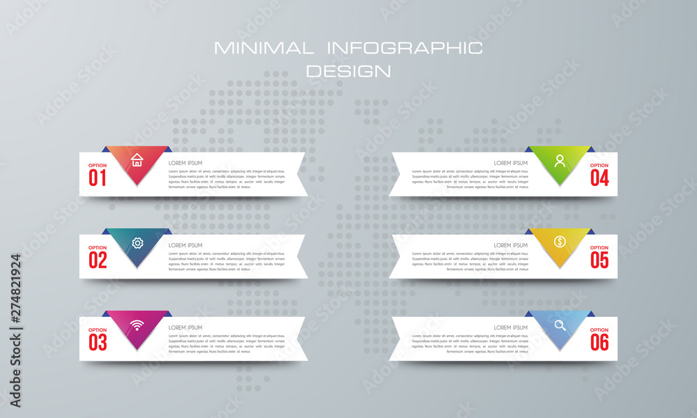 Infographic template with 6 options, workflow, process chart,Timeline infographics design vector can be used for workflow layout, diagram, annual report, web design, steps or processes. - Vector Infographic template with 6 options, workflow, process chart,Timeline infographics design vector can be used for workflow layout, diagram, annual report, web design, steps or processes. - Vector