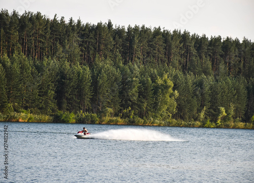 jet ski on the "blue lake" in the Donetsk region