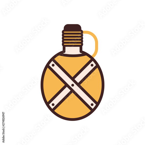 Camping Flask Line Icon photo