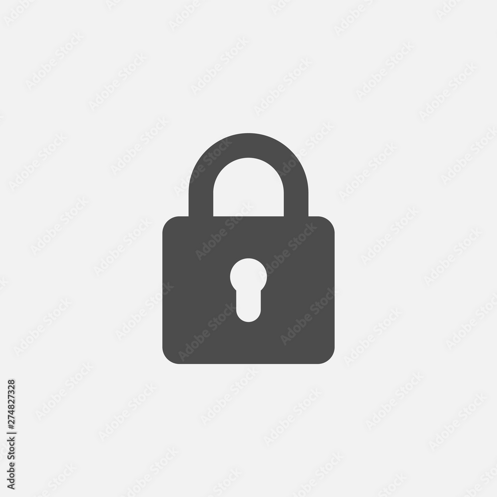locked icon isolated on white background. Vector illustration. locked icon isolated on white background. Vector illustration.