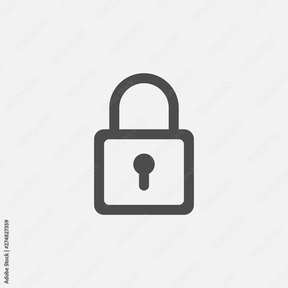 locked icon isolated on white background. Vector illustration. locked icon isolated on white background. Vector illustration.