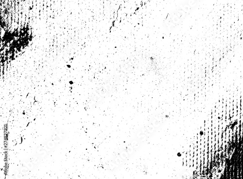 Abstract composition for design elements. Black and white painting on canvas with brush strokes. Abstract art background. Vector.