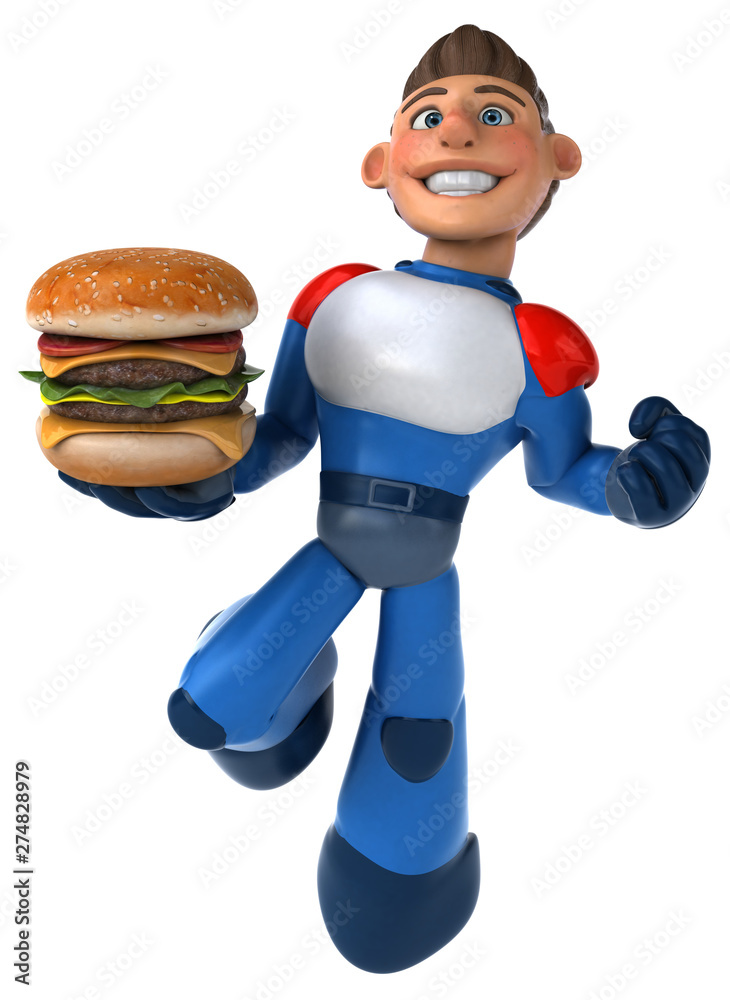Super modern superhero - 3D Illustration Super modern superhero - 3D Illustration