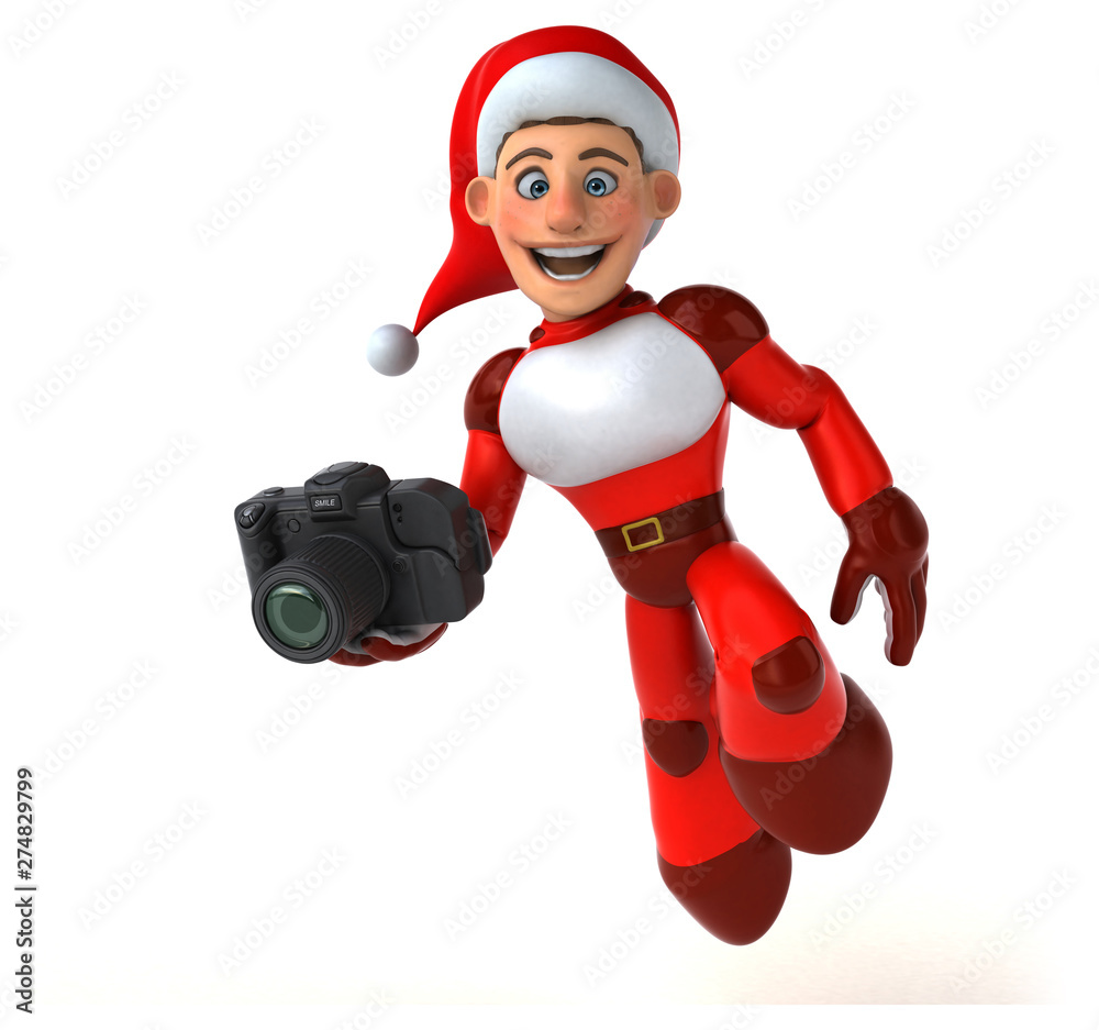 Fun Super Santa Claus - 3D Illustration Fun Super Santa Claus - 3D Illustration