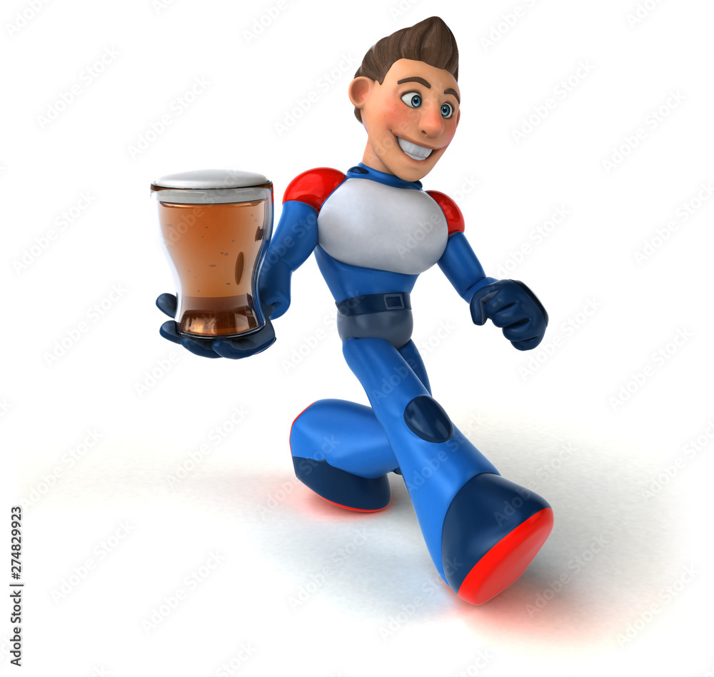 Super modern superhero - 3D Illustration Super modern superhero - 3D Illustration