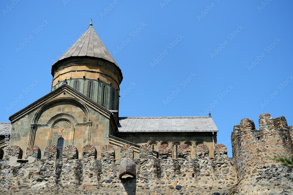 Ancient Svetitskhoveli Orthodox Cathedral in Mtskheta, Georgia
