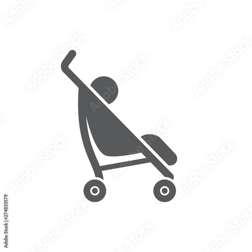 Baby Stroller icon on white background