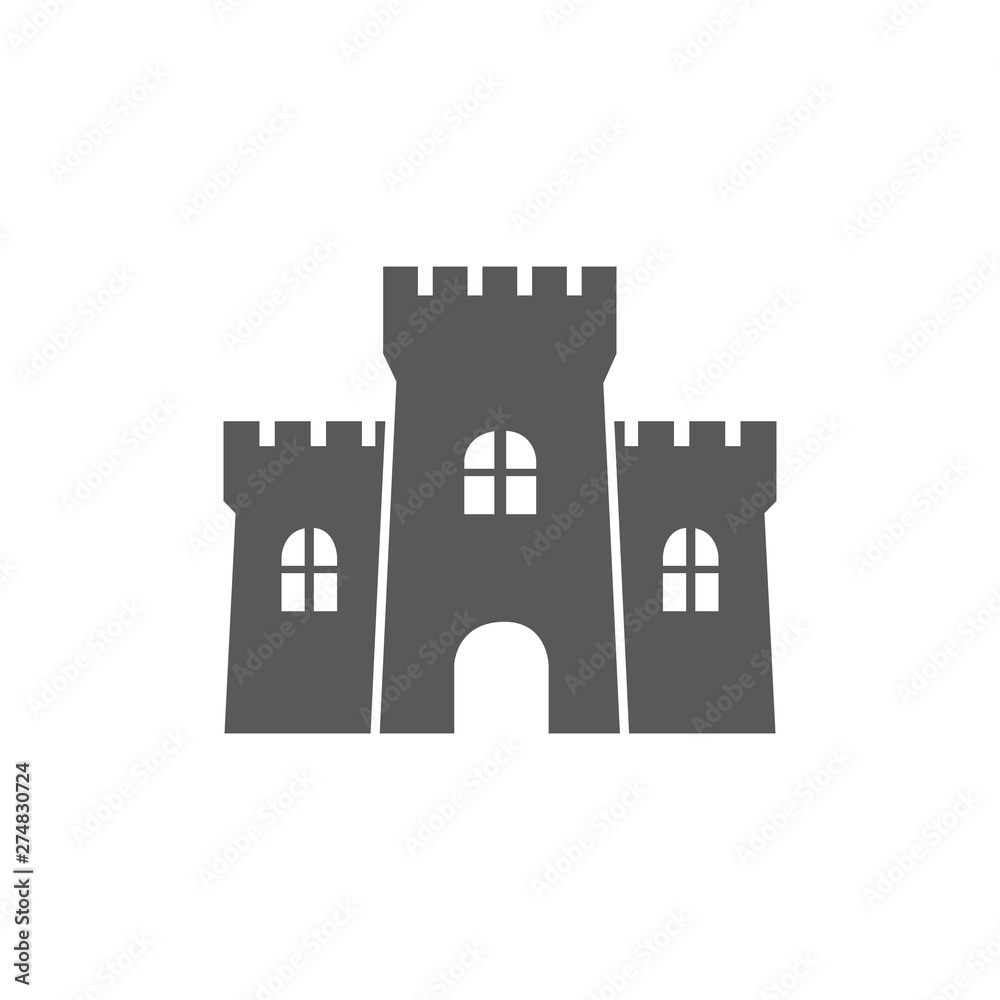 Castle Icon on white background