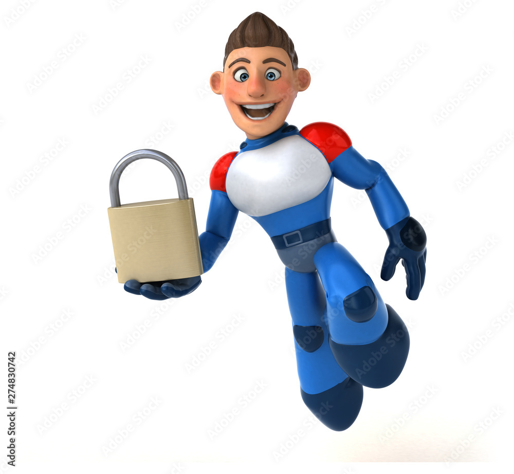 Super modern superhero - 3D Illustration Super modern superhero - 3D Illustration