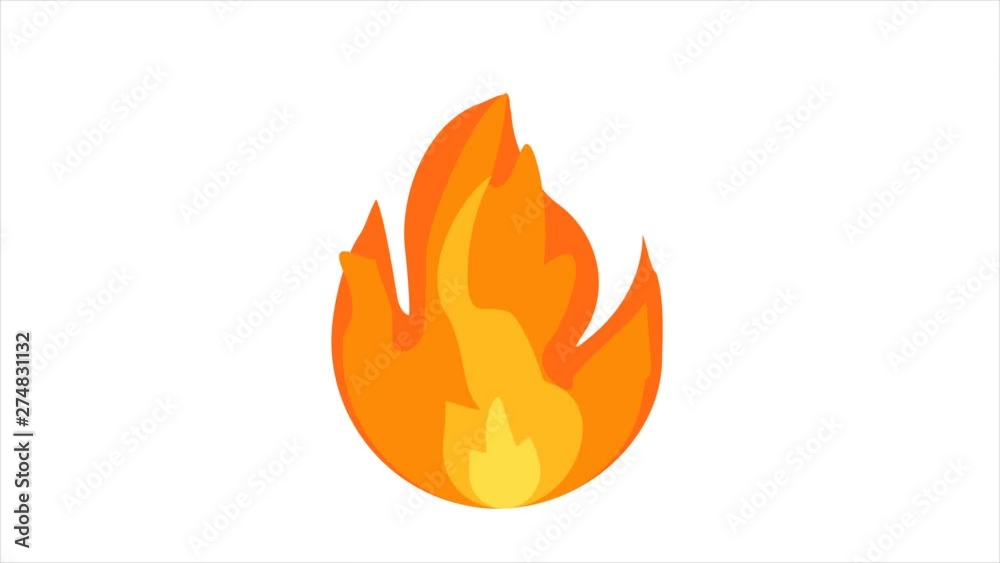 Cartoon flame animation. Flame background and texture.cartoon fire animation. 4k video