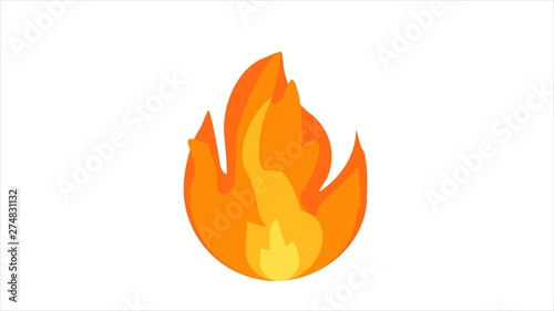 Cartoon flame animation. Flame background and texture.cartoon fire animation. 4k video