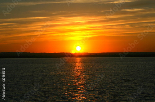sunset in the sea Huelva Spain © JAVIER