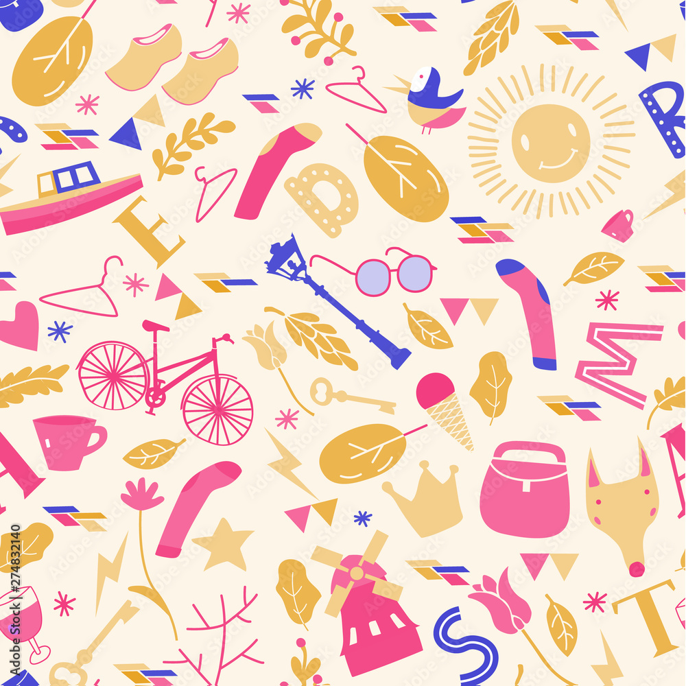 Amsterdam pattern seamless design graphic Amsterdam pattern seamless design graphic