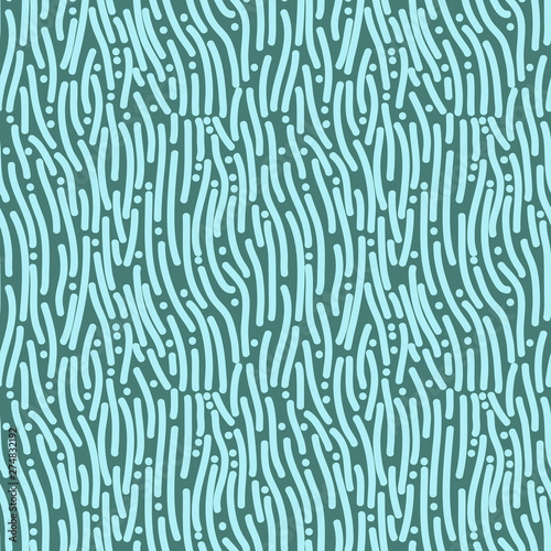 Pattern with short thick curved lines. Abstract background with numerous intermittent stripes. Ornament like a stream of water.