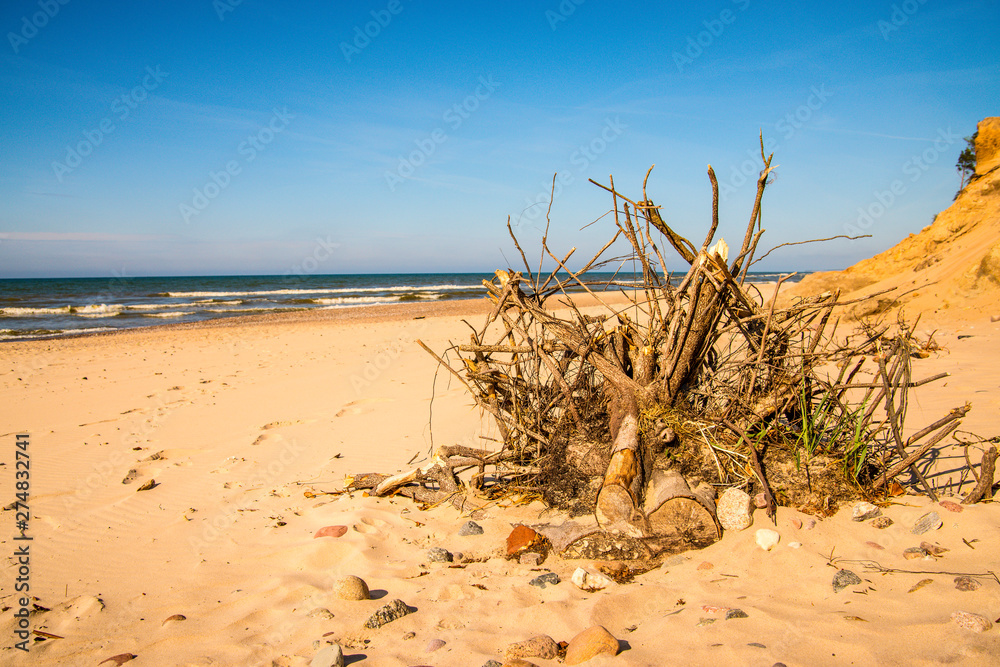 lonesome, unaffected beach of the Baltic Sea in Poland lonesome, unaffected beach of the Baltic Sea in Poland