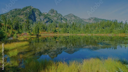 Mounain, lake and forest