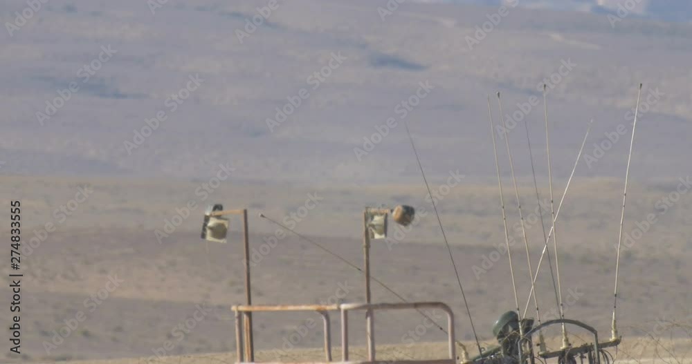 Israeli Army personal carrier on border Idf Army personal carrier in training, Negev desert, Israel Israeli Army personal carrier on border Idf Army personal carrier in training, Negev desert, Israel