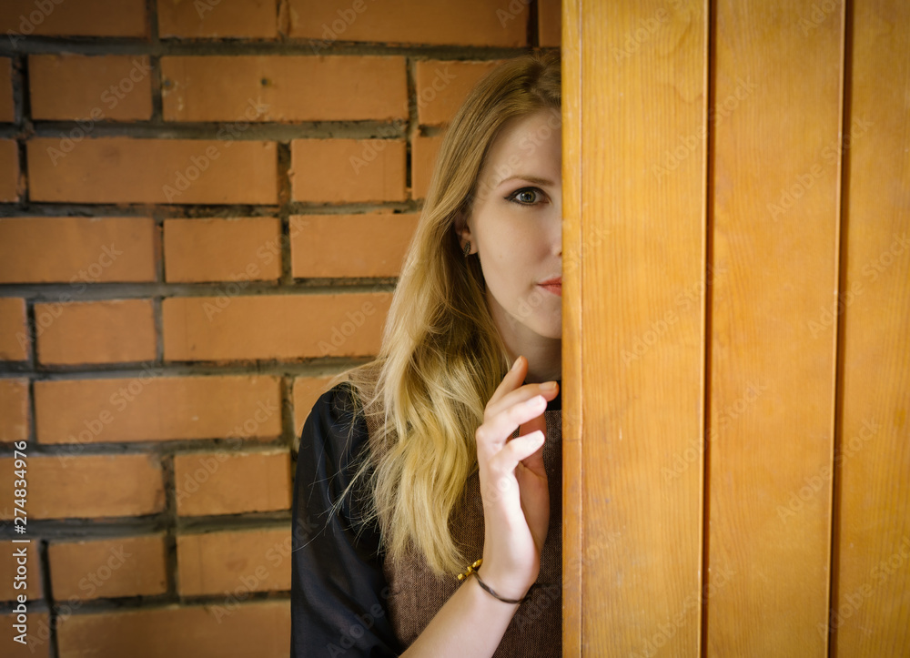 Fototapeta premium Portrait of beautiful young woman.