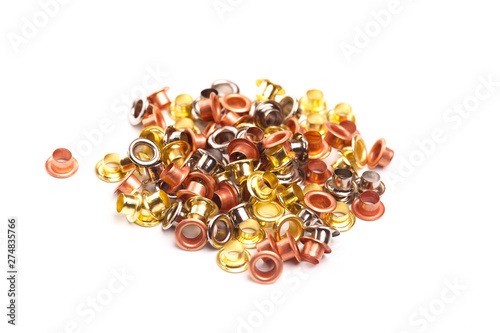 grommets isolated on white background . photo