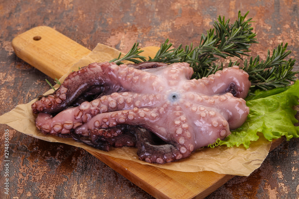 Raw octopus ready for cooking