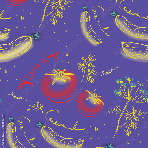 Food pattern seamless design graphic