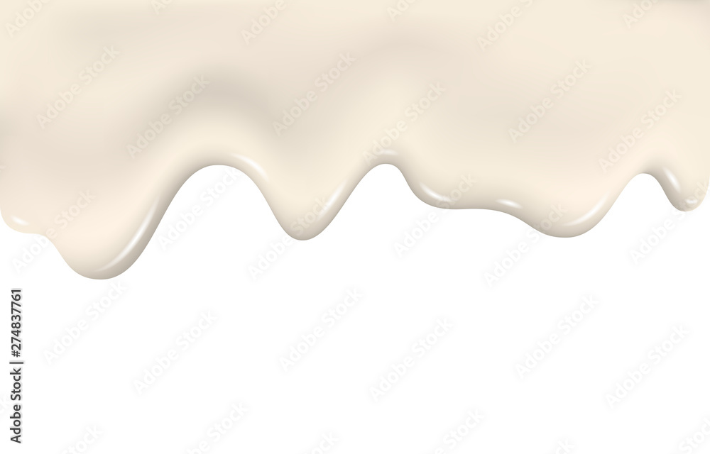 Dripping milk, cream, liquid, ice cream. Dripping milk, cream, liquid, ice cream.